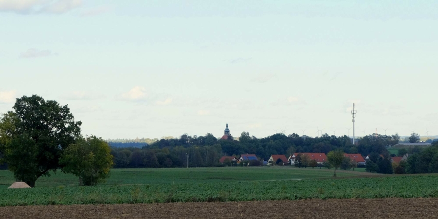 Blick auf die Ortschaft Markersdorf