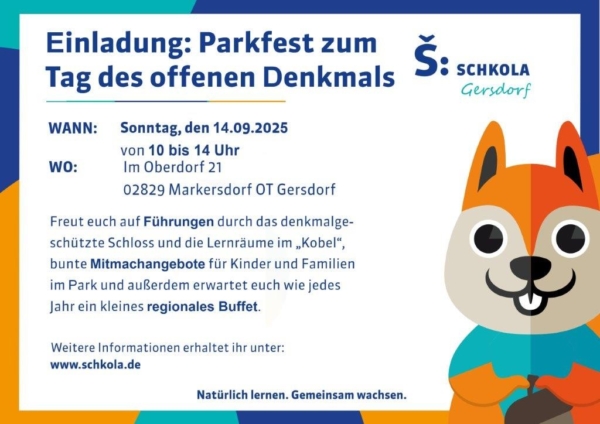 Tag der offenen Tür und Parkfest Schkola