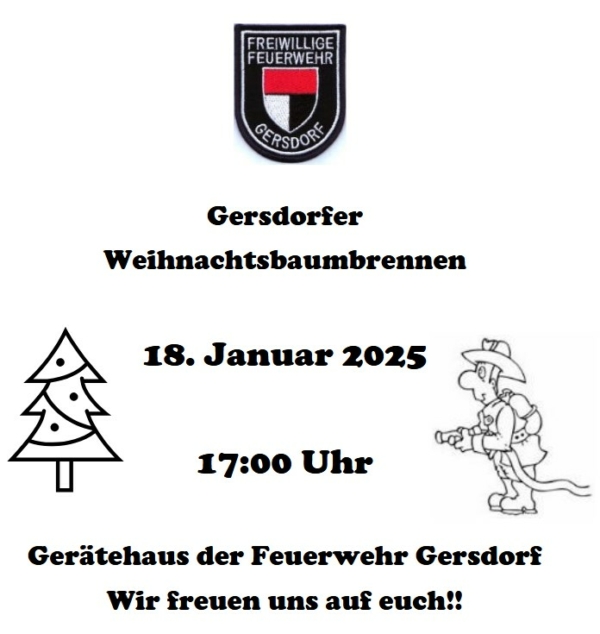 Gersdorfer Weihnachtsbaumverbrennen