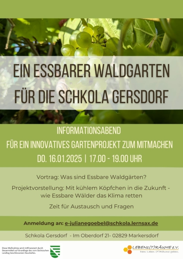 Ein essbarer Waldgarten für die Schkola Gersdorf