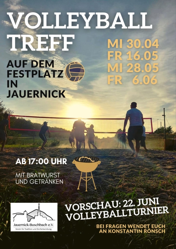 Volleyballtreffs auf dem Festplatz in Jauernick – Buschbach
