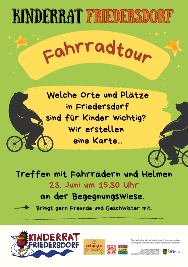 Kinderrat Friedersdorf – Fahrradtour