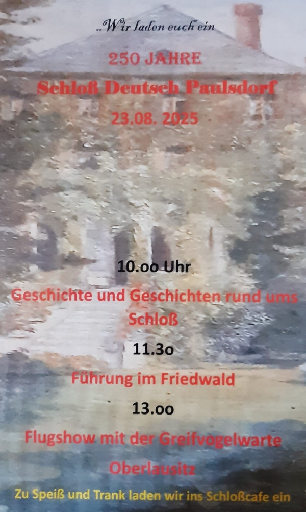 250 Jahre Schloß Deutsch Paulsdorf