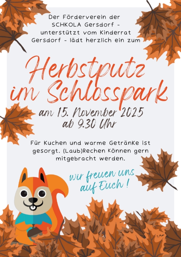 Herbstputz im Schlosspark