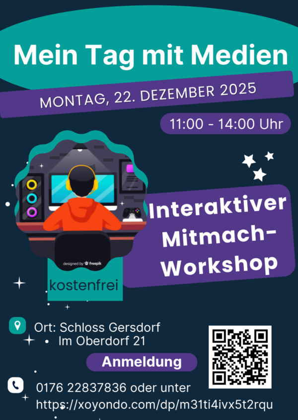 Kostenloser Mitmach-Workshop „Mein Tag mit Medien“