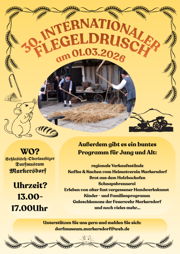 Internationaler Flegeldrusch in Markersdorf