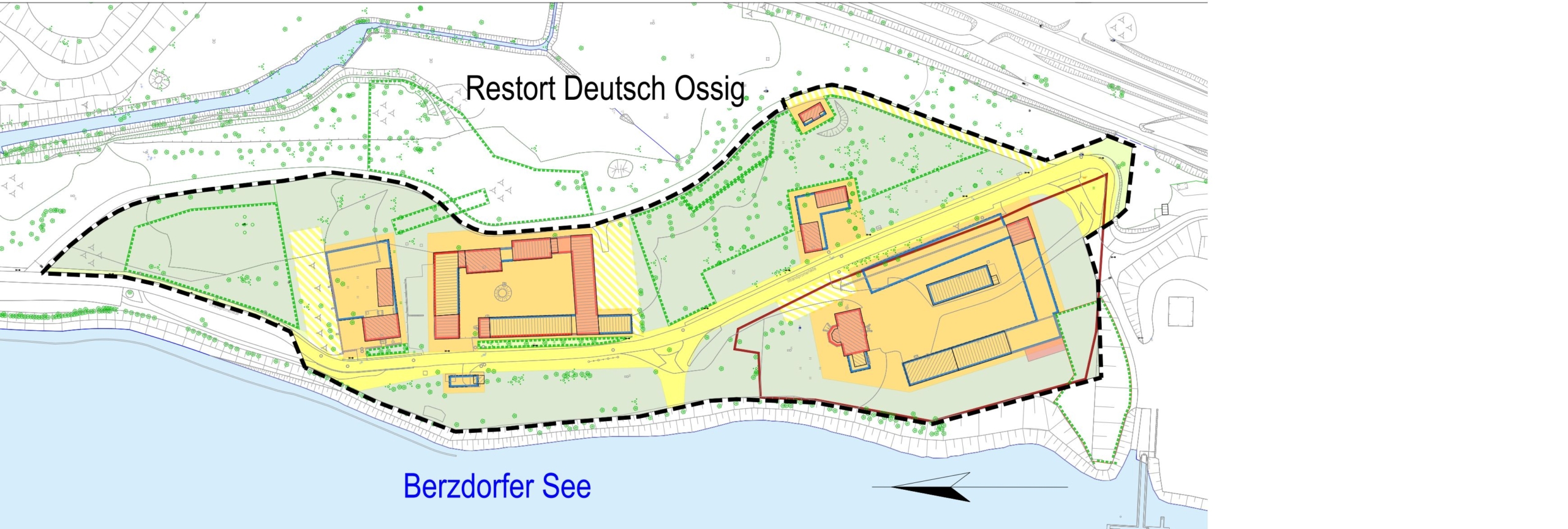 Übersichtsplan des Geltungsbereichs des Bebauungsplanes BS 06.1 – Ortslage Deutsch Ossig am Ostufer des Berzdorfer Sees