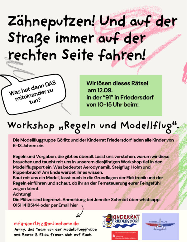 Workshop “Regeln und Modellflug”